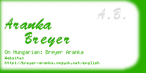 aranka breyer business card